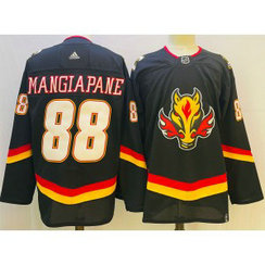 NHL Flames 88 Mangiapane Black Adidas Men Jersey NHL Flames 88 Mangiapane Black Adidas Men Jersey