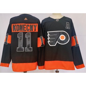NHL Flyers 11 Travis Konecny Black 2024 Stadium Series Adidas Men Jersey