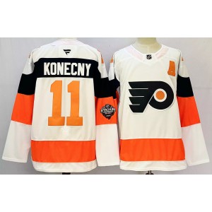 NHL Flyers 11 Travis Konecny White 2024 New Men Jersey