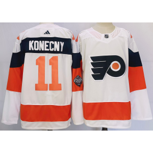 NHL Flyers 11 Travis Konecny White 2024 Stadium Series Adidas Men Jersey