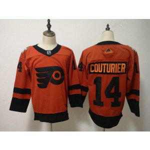 NHL Flyers 14 Sean Couturier 2019 Stadium Series Orange Adidas Men Jersey