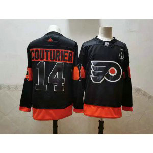 NHL Flyers 14 Sean Couturier 2020 Black Adidas Men Jersey