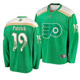 NHL Flyers 19 Nolan Patrick Green 2019 St. Patrick's Day Adidas Men Jersey