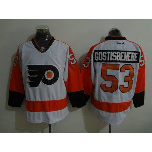 NHL Flyers 53 Shayne Gostisbehere White Men Jersey