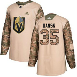 NHL Golden Knights 35 Oscar Dansk Camo 2017 Veterans Day Adidas Men Jersey