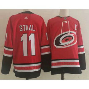 NHL Hurricanes 11 Jordan Staal Red Adidas Men Jersey