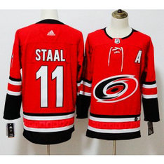 NHL Hurricanes 11 Jordan Staal Red Adidas Men Jerseys