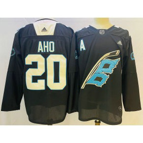 NHL Hurricanes 20 Sebastian Aho 2022 New Adidas Men Jersey