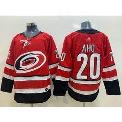 NHL Hurricanes 20 Sebastian Aho Red Adidas Men Jersey