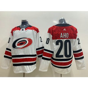 NHL Hurricanes 20 Sebastian Aho White Adidas Men Jersey