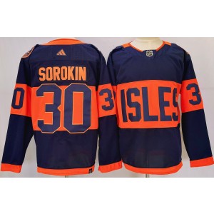 NHL Islanders 30 Mathew Barzal 2024 Stadium Series Adidas Men Jersey