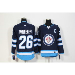 NHL Jets 26 Blake Wheeler Navy Adidas Men Jersey