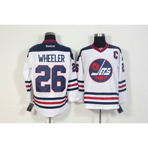 NHL Jets 26 Blake Wheeler White 2016 Heritage Classic Reebok C Patch Men Jersey