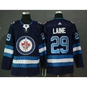 NHL Jets 29 Patrik Laine Blue Drift Fashion Adidas Men Jersey