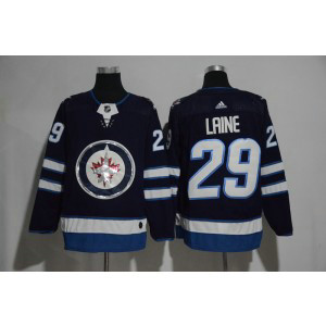 NHL Jets 29 Patrik Laine Navy Glittery Edition Adidas Men Jersey