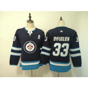 NHL Jets 33 Dustin Byfuglien Navy Adidas Women Jersey