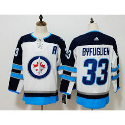NHL Jets 33 Dustin Byfuglien White Adidas Men Jersey