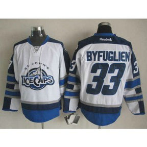NHL Jets 33 Dustin Byfuglien White St. John IceCaps Men Jersey