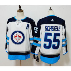 NHL Jets 55 Mark Scheifele White Adidas Men Jersey