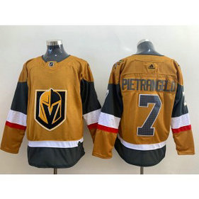 NHL Knights 7 Alex Pietrangelo Gold Adidas Men Jersey