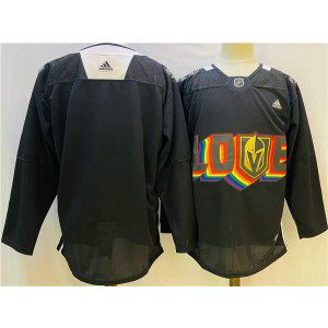 NHL Knights Blank 2022 Black Pride Night Adidas Men Jersey