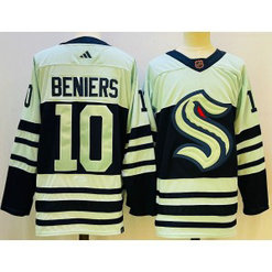 NHL Kraken 10 Beniers 2022-23 Retro Adidas Men Jersey