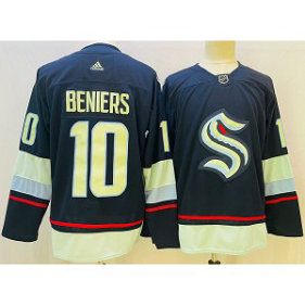 NHL Kraken 10 Beniers Blue Adidas Men Jersey