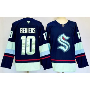 NHL Kraken 10 Beniers Navy 2024 New Fanatics Men Jersey