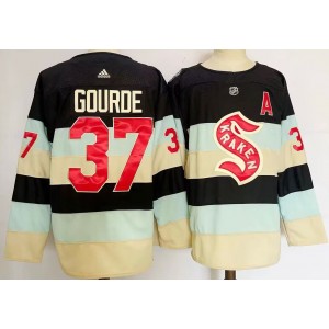 NHL Kraken 37 Gourde 2023-24 Retro Adidas Men Jersey