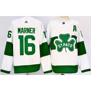NHL Leafs 16 Mitchell Marner White Saint Patrick Adidas Men Jersey