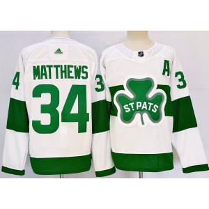 NHL Leafs 34 Auston Matthews Saint Patrick Adidas Men Jersey NHL Leafs 34 Auston Matthews Saint Patrick Adidas Men Jersey