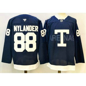 NHL Leafs 88 William Nylander Navy New Men Jersey