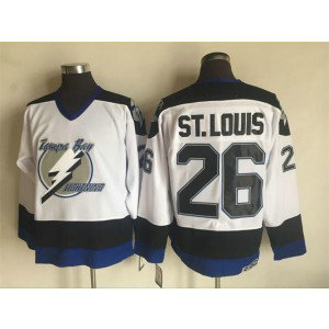 NHL Lightning 26 Martin St. Louis White CCM Throwback Men Jersey