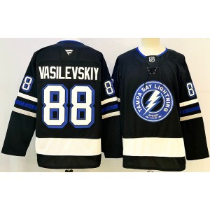 NHL Lightning 88 Andrei Vasilevskiy Black New Men Jersey