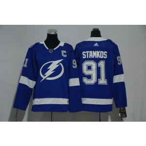 NHL Lightning 91 Steven Stamkos Blue Adidas Youth Jersey