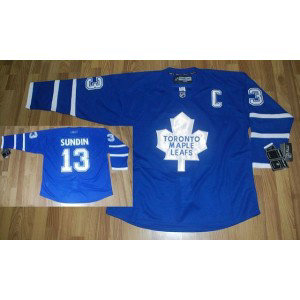 NHL Maple Leafs 13 Mats Sundin Blue Men Jersey