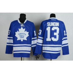 NHL Maple Leafs 13 Mats Sundin Blue Third Men Jersey