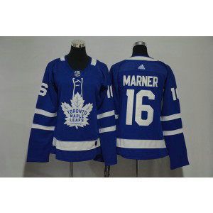 NHL Maple Leafs 16 Mitchell Marner Blue Women Adidas Jersey