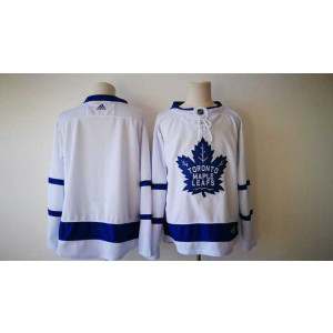NHL Maple Leafs Blank White Adidas Men Jersey