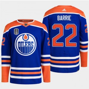 NHL Oilers 22 Tyson Barrie Royal 2024 Stanley Cup Final Patch Adidas Men Jersey