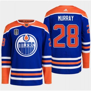 NHL Oilers 28 Connor Brown Royal 2024 Stanley Cup Final Patch Adidas Men Jersey