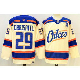 NHL Oilers 29 Leon Draisaitl White 2025 New Men Jersey