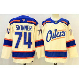 NHL Oilers 74 Skinner White 2025 New Men Jersey