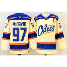 NHL Oilers 97 Connor McDavid White 2025 New Men Jersey