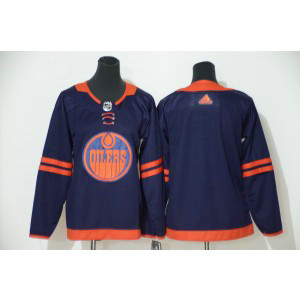 NHL Oilers Blank Navy 50th anniversary Adidas Women Jersey