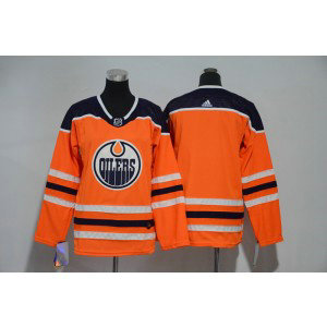 NHL Oilers Blank Orange Adidas Youth Jersey