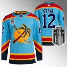NHL Panthers 12 Eric Staal Blue 2023 Stanley Cup Final Reverse Retro Adidas Men Jersey