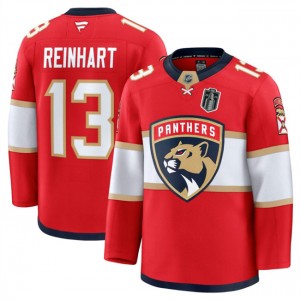 NHL Panthers 13 Sam Reinhart Red 2025 Stanley Cup Final Patch New Men Jersey