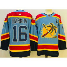 NHL Panthers 16 Aleksander Barkov Blue 2022-23 Retro Adidad Men Jersey