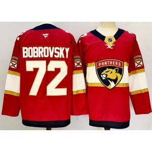 NHL Panthers 72 Sergei Bobrovsky Red 2024 New Fanatics Men Jersey
